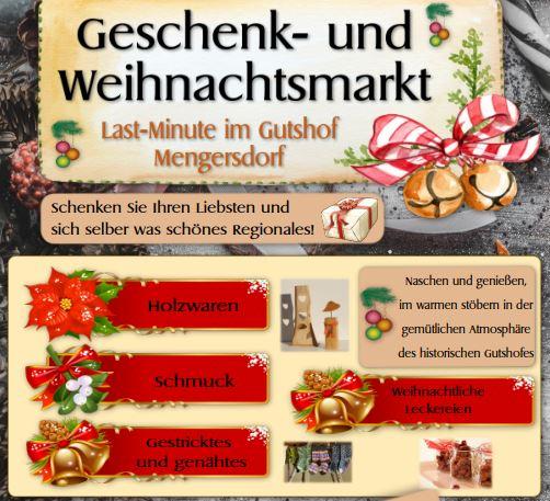 Flyer zum Weihnachtsmarkt