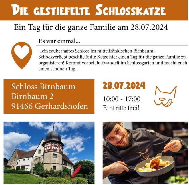 Flyer zur Veranstaltung "Die gestiefelte Schlosskatze"