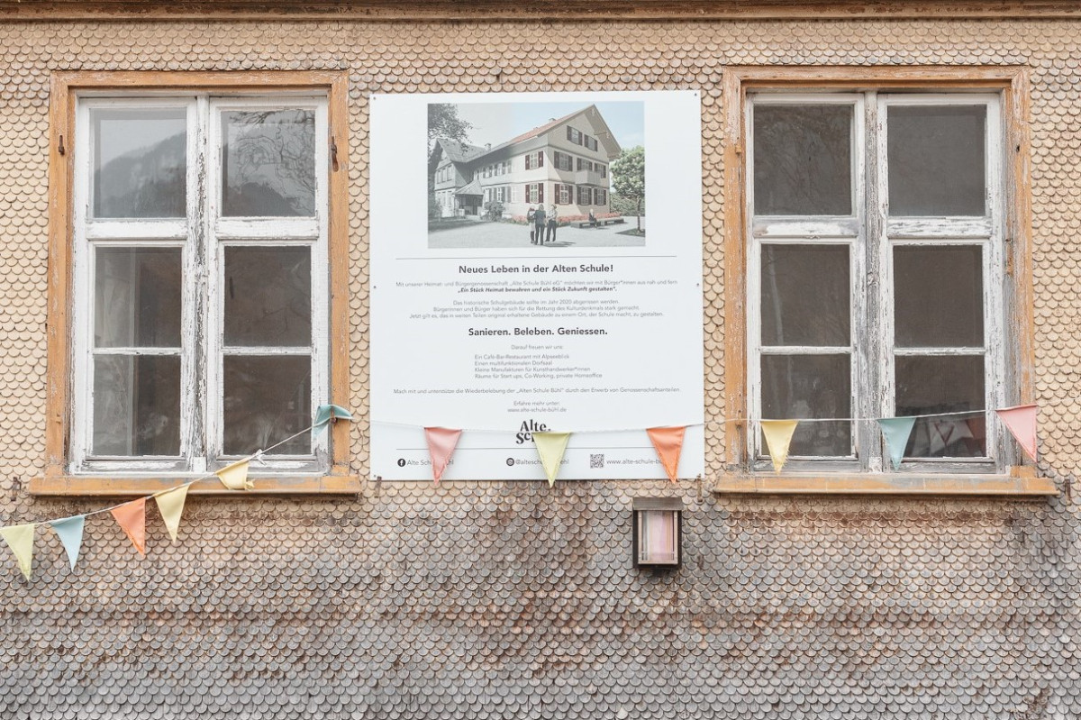 Baukultur im Allgäu mit genossenschaftlicher Nutzung beraten von HeimatUnternehmen Bayern bei der Alten Schule Bühl